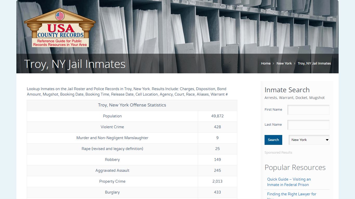 Troy, NY Jail Inmates | Name Search